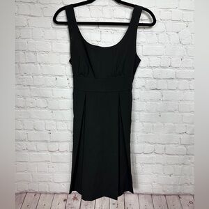 grass collection black pleated sleeveless lined‎ short black dress, sz 5, GUC